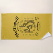 Serviette De Plage HUFFLEPUFF™ Dedication Patience Loyalty Crest (Devant)