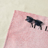 Serviette De Plage Huile rose et or Ombre (En situation)