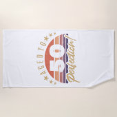 Serviette De Plage Humour 50e anniversaire de Retro (Devant)