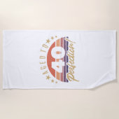 Serviette De Plage Humour d'anniversaire Retro 40th (Devant)