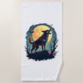 Serviette De Plage Hurlement de Beagle Loup-Garou (Devant)