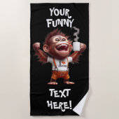 Serviette De Plage I ♥ café (Devant)