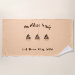 Serviette De Plage I de Pooped émoticône drôle aujourd'hui