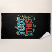 Serviette De Plage I GOT THIS Graffiti Style Motivational Typography (Devant)