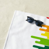 Serviette De Plage I Love Music Beach Towel (En situation)