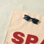 Serviette De Plage Ibiza, Espagne, Art Voyage, Art Rétro, Pastel (En situation)