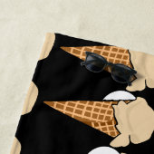 Serviette De Plage ICE CREAM CONE FUNNY UNIQUE Beach Towers (En situation)