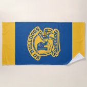 Serviette De Plage Icône de casque de football Go Bulldogs (Devant)