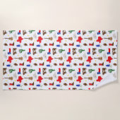 Serviette De Plage Icônes du Texas (Devant)