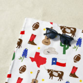 Serviette De Plage Icônes du Texas (En situation)