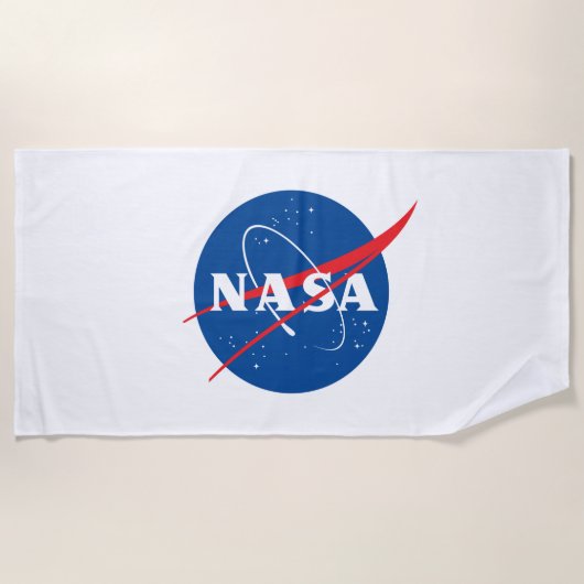 Serviette de plage Iconique de la NASA (blanc roqu (Devant)