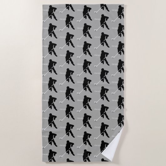 Serviette De Plage iDangle (hockey) (Devant)