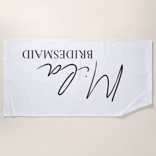Serviette De Plage Idées Cadeaux Personnalisées de Bridesmaid (Devant)