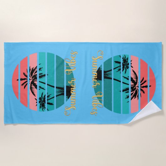 Serviette De Plage Idées de vacances d'été (Devant)