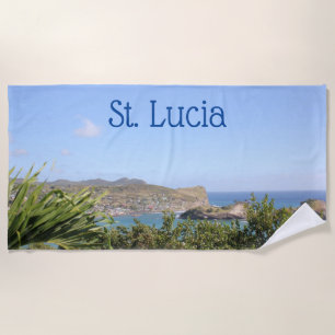 Serviette De Plage Île des Caraïbes pittoresques Sainte-Lucie