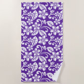 SERVIETTE DE PLAGE ÎLE PLUMERIA (PURPLE) (Devant)