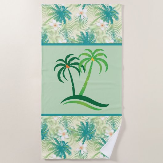 Serviette De Plage Île Tropicale (Devant)