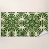 Serviette De Plage île verdure estivale abstraits feuilles tropicaux (Devant)