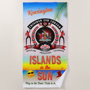 Serviette De Plage Îles sous le soleil Trinbago Souvenir