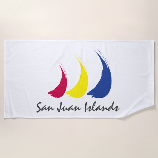Serviette De Plage Îles Splashy Sails_Paint-The-Wind_San Juan (Devant)