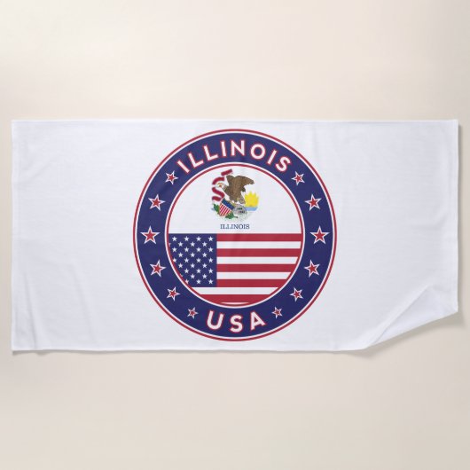 Serviette De Plage Illinois (Devant)