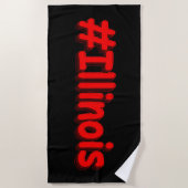 Serviette De Plage "#Illinois" Joli Design. Commandez dès maintenant (Devant)