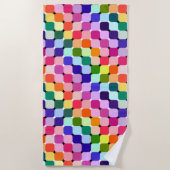 Serviette De Plage Illusion Optique Arc-en-ciel Coussin brillant (Devant)