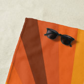 Serviette De Plage Illusion optique Orange Beach Towel (En situation)