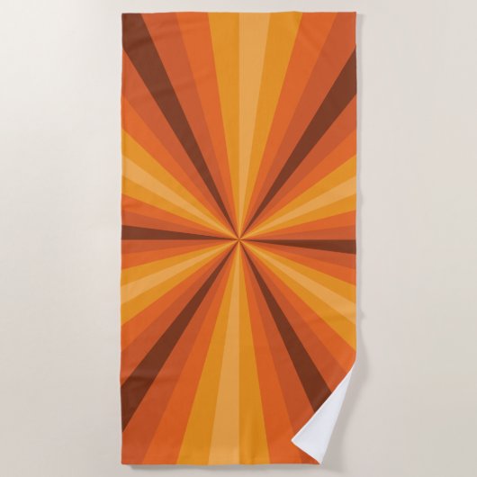 Serviette De Plage Illusion optique Orange Beach Towel (Devant)