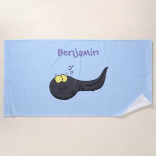 Serviette De Plage Illustration amusante de dessin animé en têtard