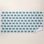 Serviette De Plage Illustration Blue Owl (Devant)