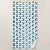 Serviette De Plage Illustration Blue Owl (Devant)
