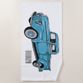 Serviette De Plage Illustration classique de la caricature pour camio (Devant)