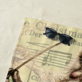 Serviette De Plage Illustration classique de l'arbre du Père Noël joy (En situation)