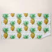 Serviette De Plage Illustration d'ananas Motif sans joint (Devant)
