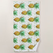 Serviette De Plage Illustration d'ananas Motif sans joint (Devant)
