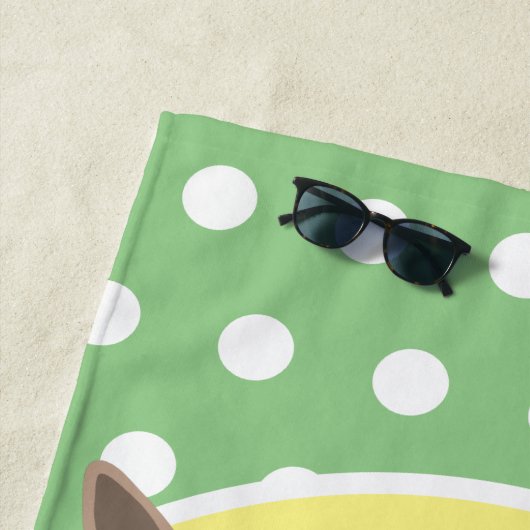 Serviette De Plage Illustration d'âne miniature joyeux (En situation)