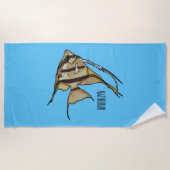 Serviette De Plage Illustration d'angelfish (Devant)