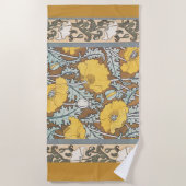 Serviette De Plage illustration d'art pavot fleur jaune (Devant)