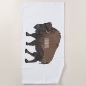 Serviette De Plage Illustration de bison (Devant)