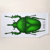 Serviette De Plage Illustration de bug Mecynorhina torquata (Devant)