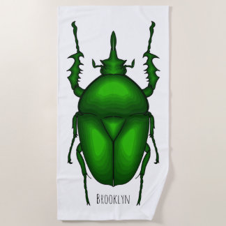 Serviette De Plage Illustration de bug Mecynorhina torquata
