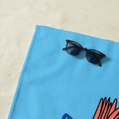 Serviette De Plage Illustration de calamar rose (En situation)