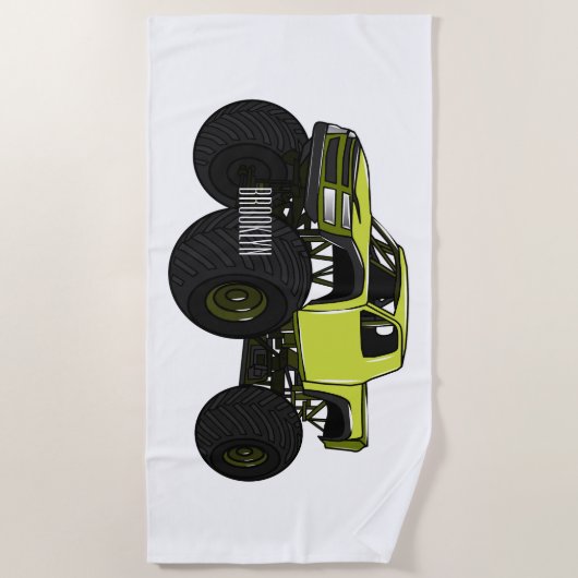 Serviette De Plage Illustration de camion monstre (Devant)