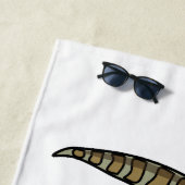 Serviette De Plage Illustration de cartoon de skink à langue bleue (En situation)