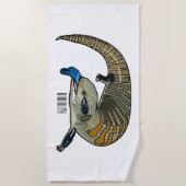 Serviette De Plage Illustration de cartoon de skink à langue bleue (Devant)