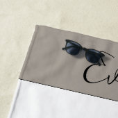 Serviette De Plage Illustration de chats doux personnalisée (En situation)