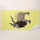 Serviette De Plage Illustration de chèvre de Markhor (Devant)