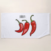 Serviette De Plage Illustration de chili (Devant)