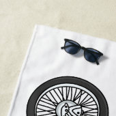 Serviette De Plage Illustration de Chopper Motorcycle 1950 (En situation)